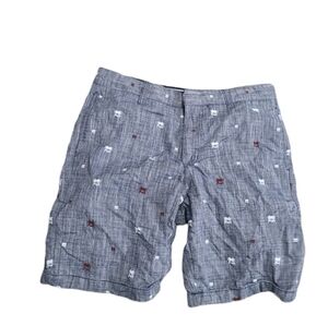 Men's micros tailored fit palmtree print shorts size 33